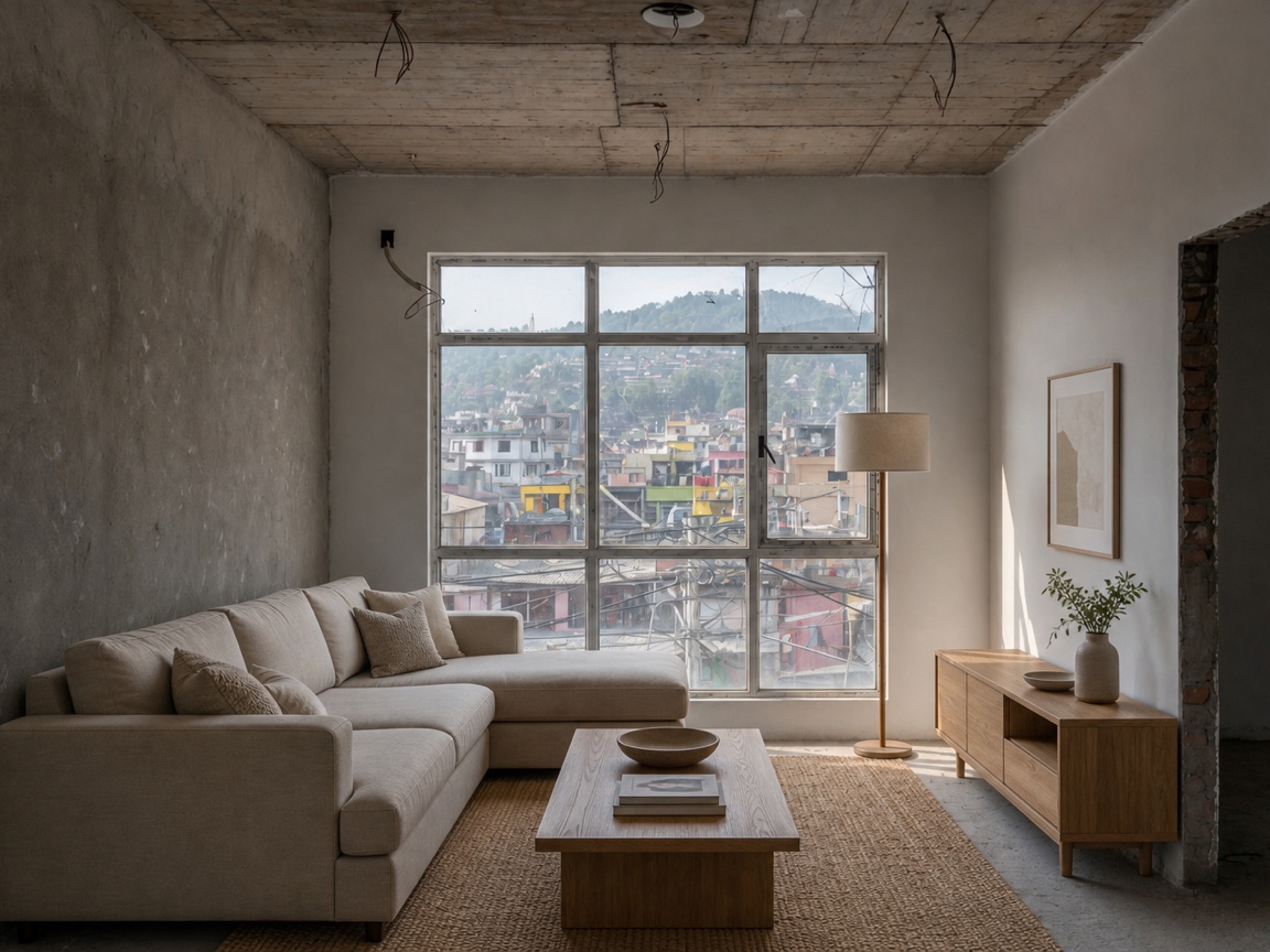 Staged living room